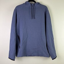 Old Navy Active Dynamic Fleece Large Blue Pull Over High Neck Zip Pocket Hoodie
