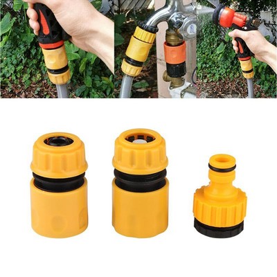 3Pack Garden Water Hose Pipe Tap Connector Conection Fitting Adaptor Tab Connect