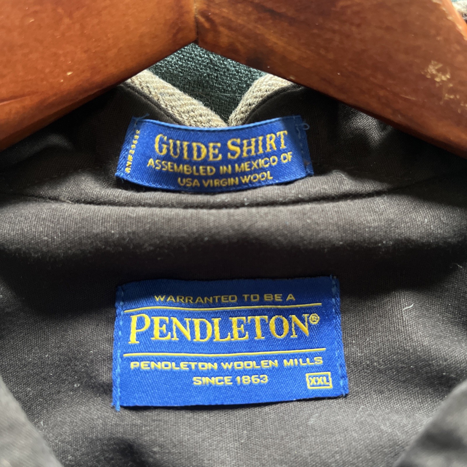 Pendleton virgin wool Men’s Button Down Shirt Bro… - image 4