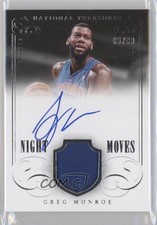2013-14 Panini National Treasures Night Moves 86/99 Greg Monroe #NM-GM Auto 0b2