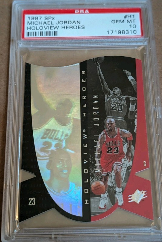 97-98 SPx Michael Jordan Holoview Heros - Michael Jordan Cards