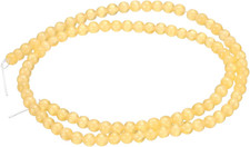 98Pcs Orange Yellow Cat'S Eye Stone Beads 4Mm round Smooth Gemstone Crystal Loos