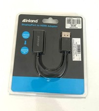 Inland DisplayPort Male to HDMI Female Video Adapter Cable Black HD 1080P
