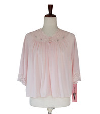 VTG Shadowline Lace Lingerie Jacket M Peignoir Bed Topper Bridal Coquette NWT