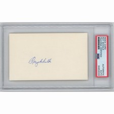 Ray Schalk Signed Inded Card PSA Slabbed