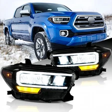 VLAND Full LED Headlights For Toyota Tacoma 2016-2022 LED DRL Assembly Pair