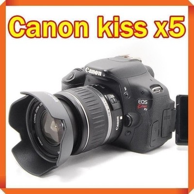 Canon EOS Kiss X5 DSLR Camera with EF-S 18-55mm Lens and Accessories