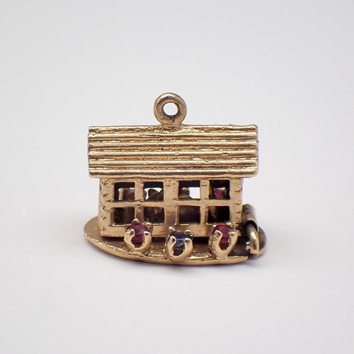 Movable Noahs Ark Charm 14K Gold Gems