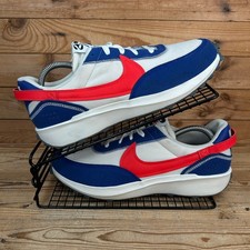 Nike Trainers Mens Size UK 8 Waffle Debut Swoosh Old Royal Habanero Red Shoes