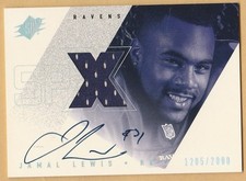 2000 SPX JAMAL LEWIS CERTIFIED AUTOGRAPH JERSEY CARD #144 S/N 1205/2000