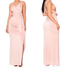 House of CB Dominique Draped Backless Sexy Gown Sz L