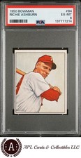 1950 Bowman #84 Richie Ashburn PSA 6