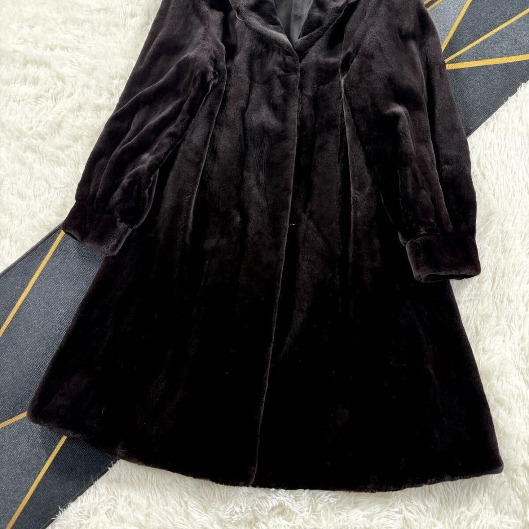 VALENTINO SAGA Mink Shared Coat Dark Brown F Women Authentic From Japan thumbnail 21