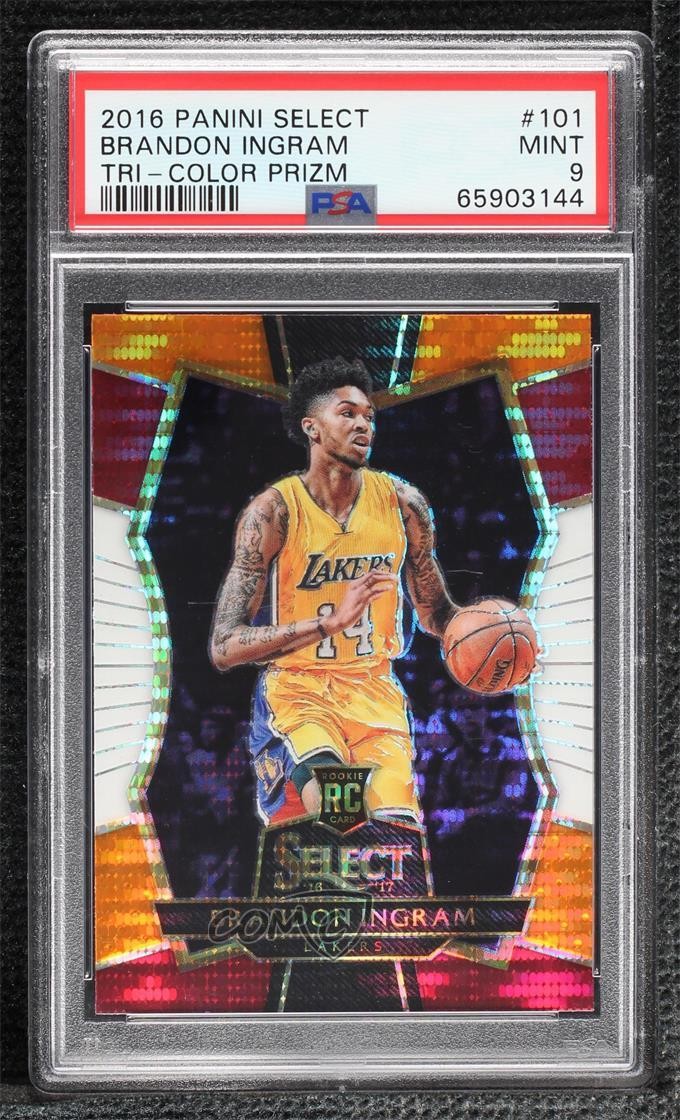 2016-17 Select Premier Level Tri-Color Prizm Brandon Ingram PSA 9 Rookie RC 0x5w
