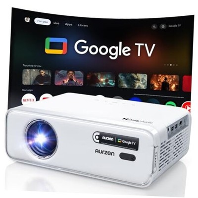  EAZZE D1G 4K Supported Google TV Smart Projector with WiFi & Google TV System