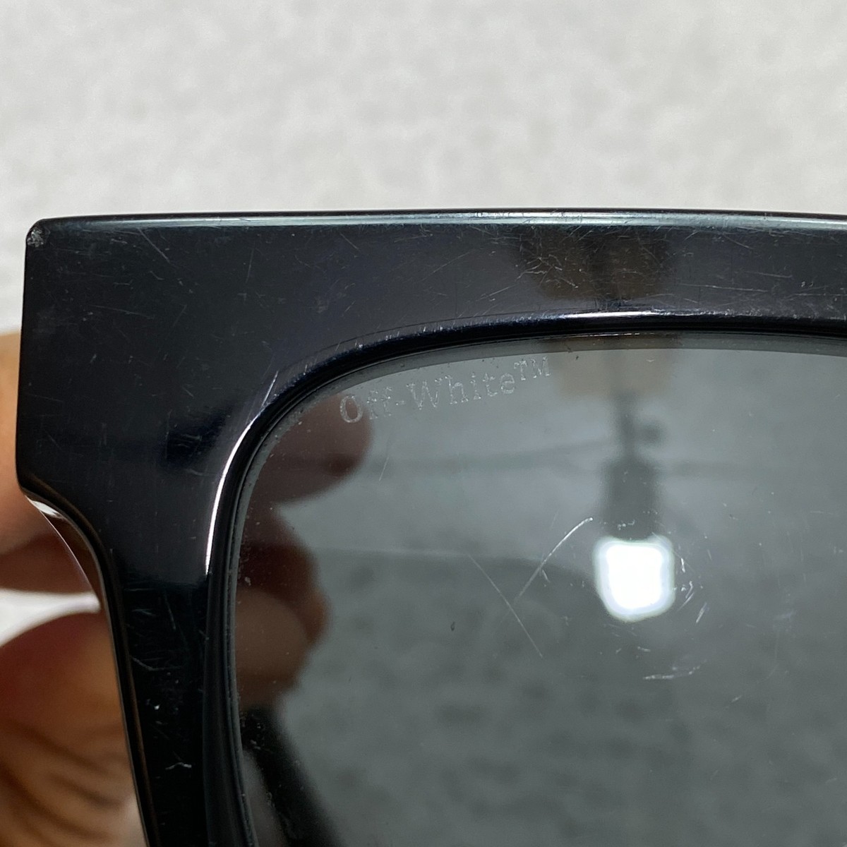 OFF WHITE OW40001U Sunglasses 68J Black Rectangle 57-19-145 | eBay