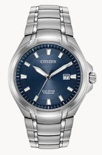 Citizen Eco-Drive Paradigm Titanium Navy Blue Dial BM7431-51L Men's Dress Watch