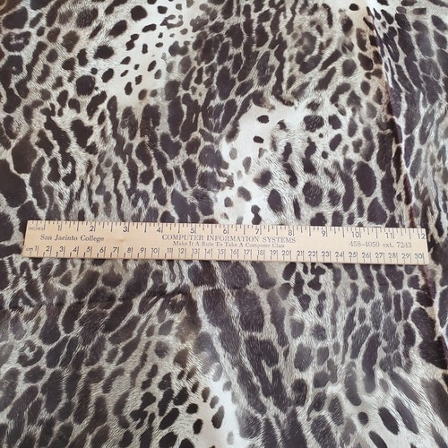 Faux Ultra Suede Fabric Animal Print Brown Tan White 62" Wide x 2 Yards - Picture 3 of 6