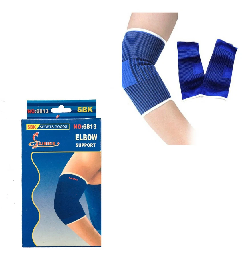 INDIGO SOUL 2X ELBOW SUPPORT SLEEVE BRACE TENNIS GOLFER GYM ARTHRITIS PAIN ARM BANDAGE WRAP