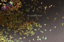 GOLD holographic effects MOON shape Glitter- Pixie Shapes