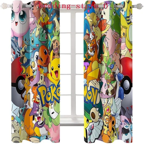 Tende Oscuranti 3D Spesse Bambini/Pokemon Pikachu Anello Termico Occhiello Superiore/Tende - Foto 56 di 93