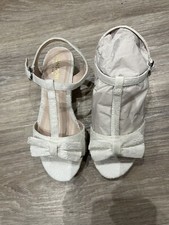 Monsoon New Girls Broderie Wedge Espadrille Sandals Size UK 1 Euro 33