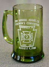 VINTAGE 58th ADAMS COUNTY FIRE CONVENTION 1980 MUG, FAIRFIELD COMMUNITY FIRE CO