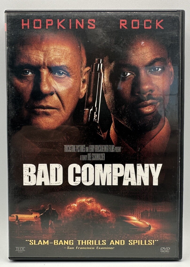 Bad Company DVD Widescreen Anthony Hopkins Chris Rock Free Shipping 2002