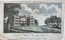 ANTIQUE PRINT KIRBY BEDON  RE SIR JOHN BERNEY 1779 PUB. GENTLEMANS MAG THOMPSON