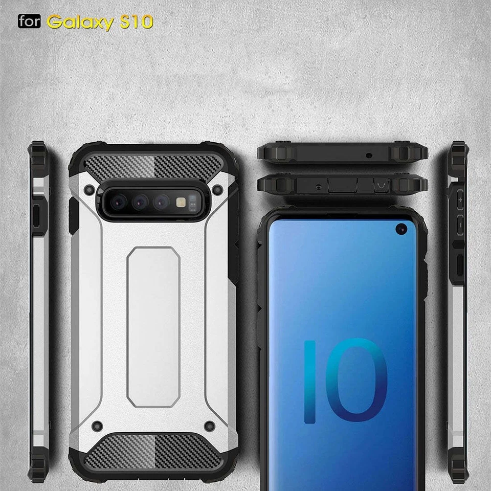 Capa protetora resistente AMZER híbrida dupla camada para Samsung Galaxy S10 - Imagem 3 de 4