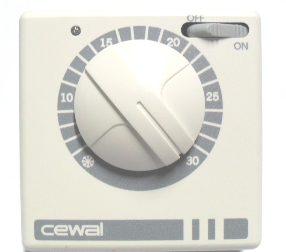 RQ30 TERMOSTATO AMBIENTE CALDAIA MECCANICO CEWAL CON INTERRUTTORE ON/OFF E LED