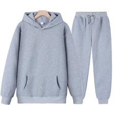 Men's Tracksuit Women Autumn Winter Fashion Fleece Pullovers Casual Sportswear L