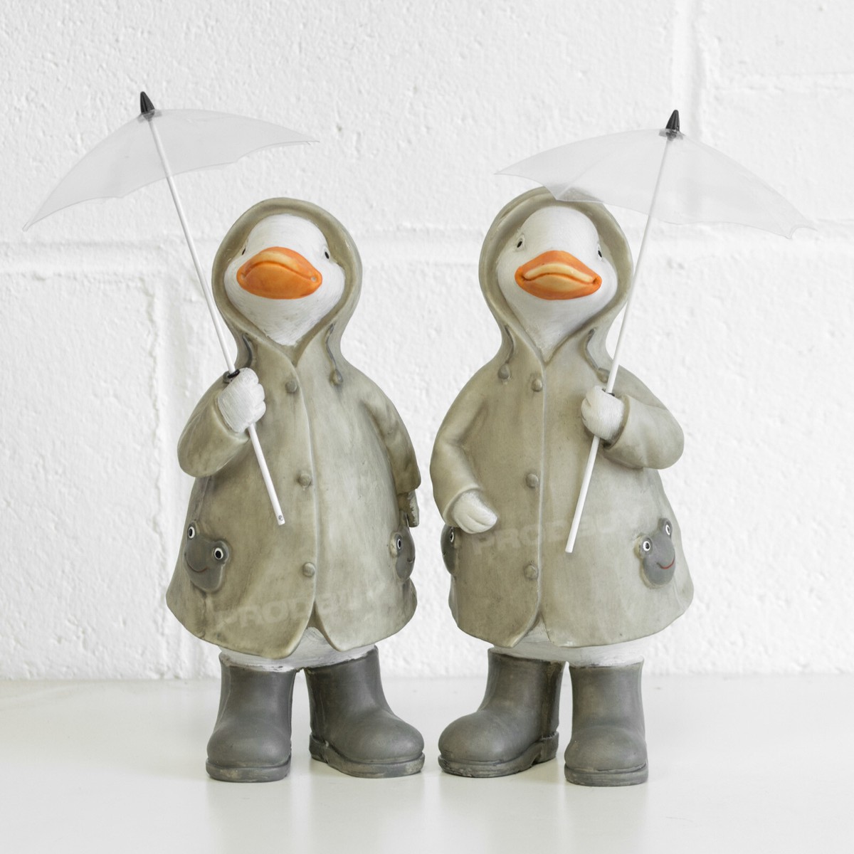 Duck with Umbrella Wellies Resin Home Garden Decorative Ornament