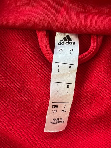 Adidas Regista 18 Hombre Cremallera Completa Chaqueta de Pista en Rojo/Negro/Blanco - Grande - Imagen 3 de 6