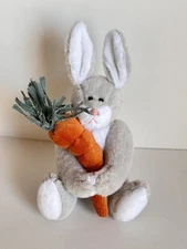 Boyds T F Wuzzies Bunny Rabbit With Carrot Miniature Plush 6”Ht 5-Way Jointed