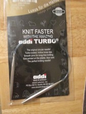Knit Faster - "addi" Turbo - 12", US 8, - "NEW " in Original Package  