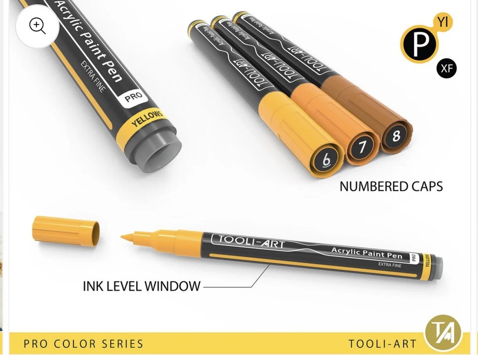 Acrylic Paint Pens 22 Assorted (Yellow & Browns) (XF) Brand New!! eBay