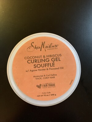 Shea Moisture Coconut & Hibiscus Curling Gel Souffle 12oz Agave Flaxseed