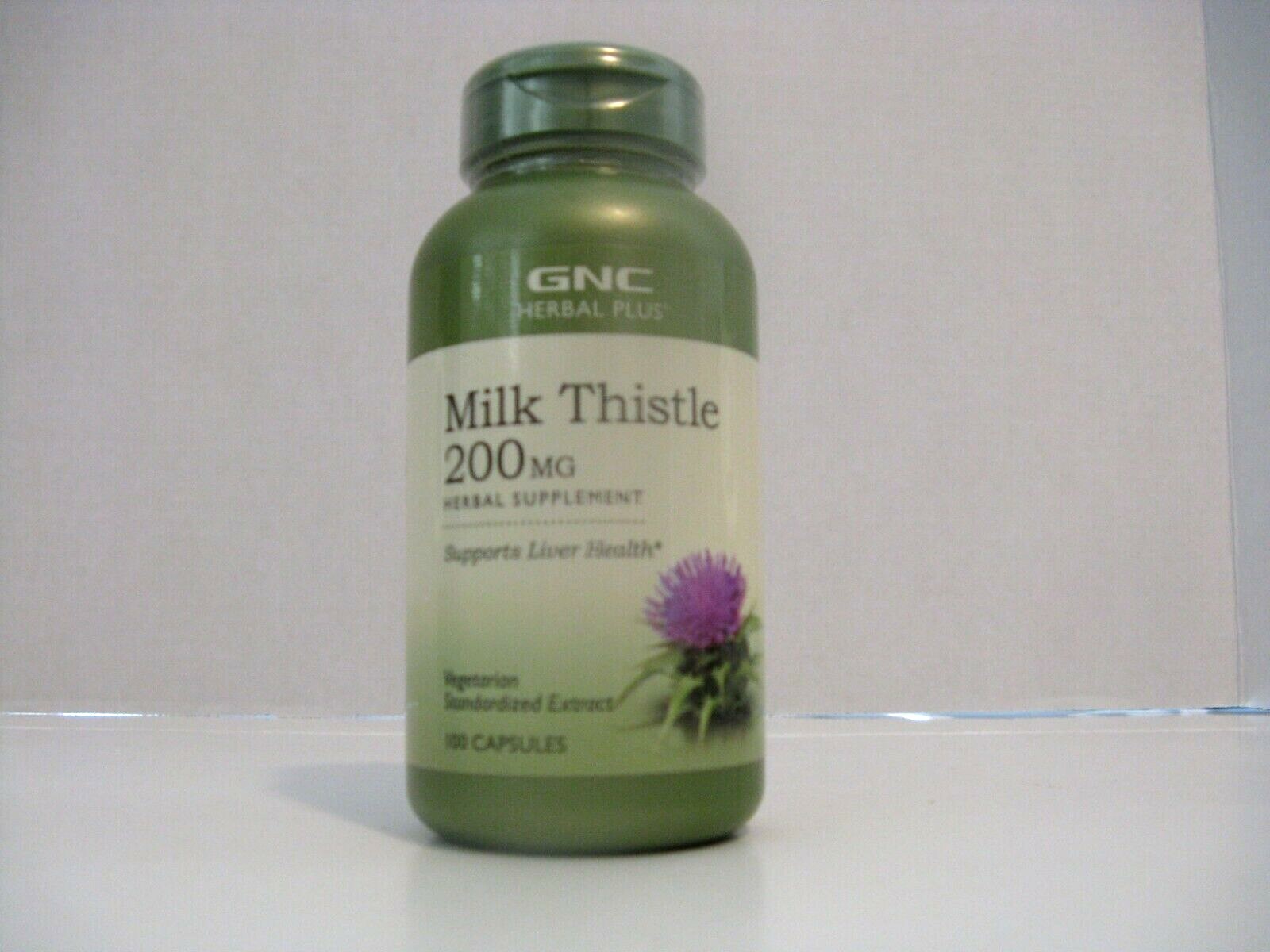 GNC Herbal Plus Milk Thistle 200 MG 100 Capsules EXP 03/23 NEW Sealed 48107128739 eBay