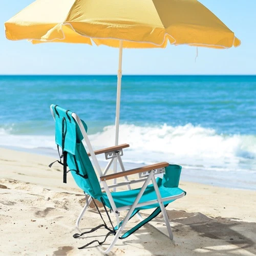 Folding Beach Chair 4 Position Portable Backpack Foldable Camping Chair - Picture 2 of 9