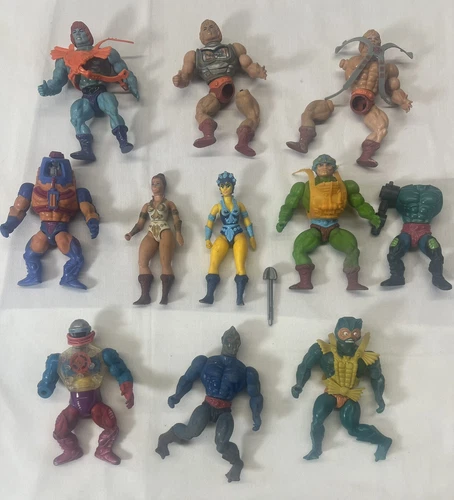 Vintage Masters Of The Universe He-Man MOTU Action Figure & Accessory Parts Lot