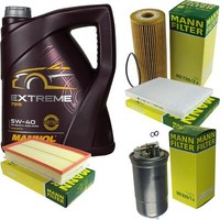 MANN-FILTER Inspektionspaket Mannol 5L Extreme 5W-40 FüR Seat Toledo Ii 1.9 Tdi