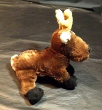 9 IN LONG GANZ WEBKINZ REINDEER PLUSH WITH TUSH TAGS NO CODE - 10 IN HIGH