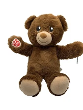 Smiling Brown Plush Build A Bear Teddy Embroidered Eyes Bear EUC