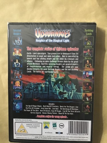 VISIONARIES - Knights Of The Magical Light 2-Disc Box Set Sealed UK Region 2 DVD - Foto 2 di 2