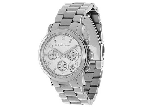 【美品】MICHAEL KORSクオーツクロノ レディース腕時計 MK5076 Michael Kors Sport Chronograph MK5076 Women's Wrist Watch - Silver