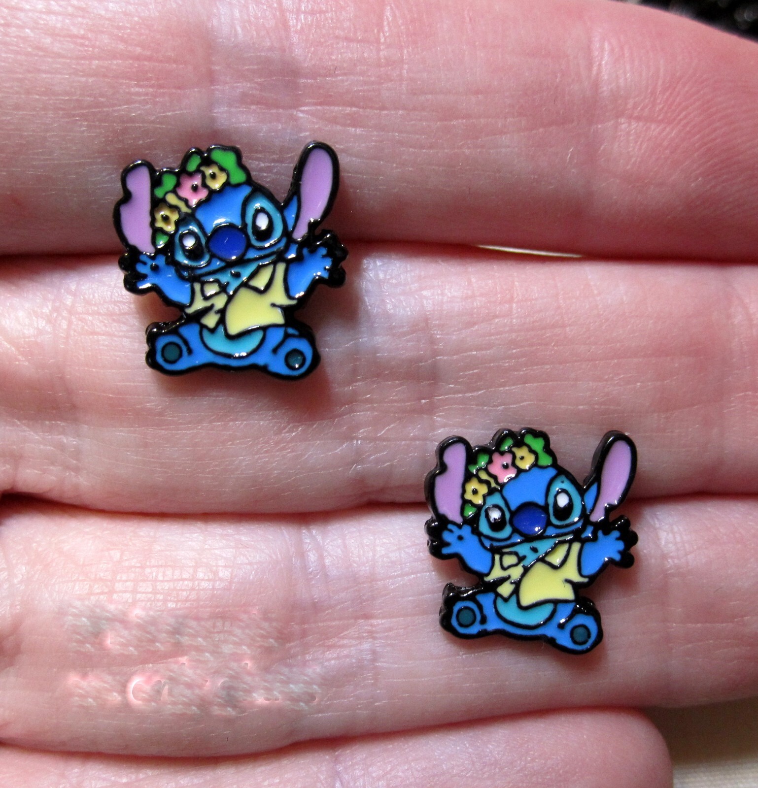 Stitch Earrings Lilo Beach Hawaiian - Hypoallergenic