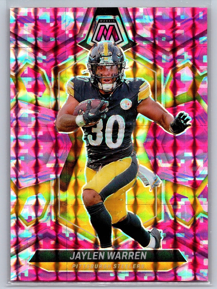 2024 Panini Mosaic #185 Jaylen Warren Pink Camo Mosaic - Steelers
