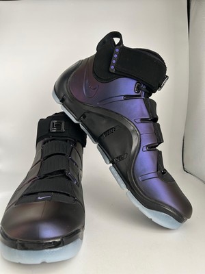 Nike Zoom Lebron IV Black Varsity Purple Blue Tint FN6251-001 Size 15 No Box Lid