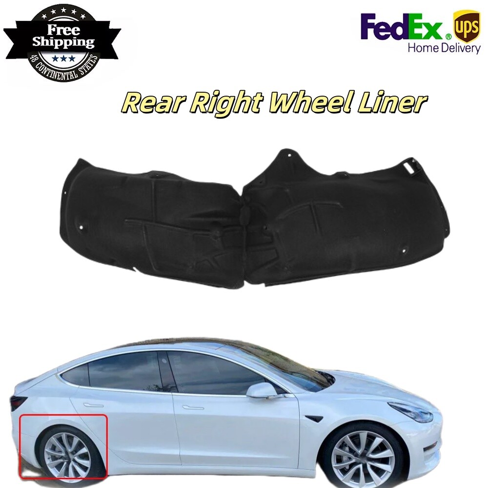 For Tesla Model 3 Fender Splash Shield GuardRear Right Wheel Liner 1081584-00-B